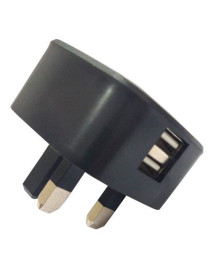 Vido Dual USB-A Wall Plug Charger  2x USB-A  UK Plug  2.1A  Fast Charge