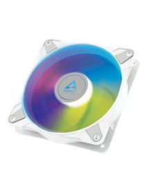 Arctic 12cm P12 Pressure Optimised PWM PST ARGB Case Fan  Fluid Dynamic  12 LEDs  0-2000 RPM  0dB Mode  White