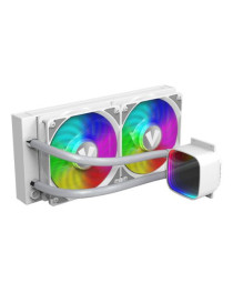 Vida Aquilo 240mm ARGB Liquid CPU Cooler  2x ARGB PWM Fans  Infinity Mirror RGB Pump Head  White
