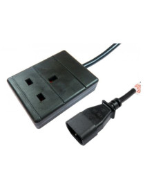 Spire IEC C14 to UK Mains Socket Power Cord  0.5M  Black