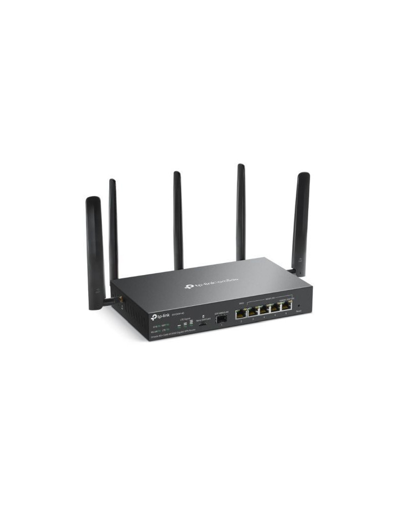 TP-LINK (ER706W-4G) Omada 4G+ Cat6 Dual Band AX3000 VPN Router  6x GB Ports  Omada Mesh  High-Security VPN