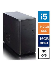 Spire MATX Tower PC  Fractal Core 1100 Case  i5-12400  16GB 3200MHz  512GB SSD  Bequiet 550W  No Optical  KB & Mouse  No Operating System