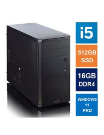 Spire MATX Tower PC  Fractal Core 1100 Case  i5-12400  16GB 3200MHz  512GB SSD  Bequiet 550W  No Optical  KB & Mouse  Windows 11 Pro
