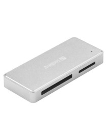 Sandberg (136-42) External SD and CFast Card Reader  USB-A & USB-C Ports  USB Powered  5 Year Warranty