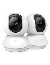 TP-LINK (TAPO C210P2) Pan/Tilt Home Security Wi-Fi Cameras (2-Pack)  3MP  Night Vision  Alarms  Motion Detection  2-way Audio