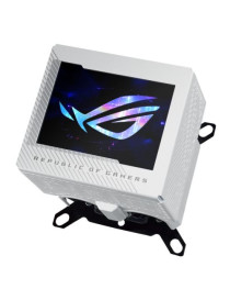 Asus ROG Ryujin III WB White Edition CPU Water Block  Full-Colour 3.5“ LCD Customisable Screen  Embedded VRM Fan