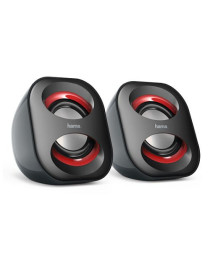 Hama Sonic Mobil 183 2.0 Notebook Speakers  3.5 mm Jack  USB-A for Power  Inline Volume Controls