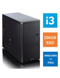 Spire MATX Tower PC  Fractal Core 1100 Case  i3-10105  8GB 3200MHz  256GB SSD  Bequiet 450W  No Optical  KB & Mouse  Windows 11 Pro
