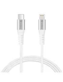 Sandberg USB-C PD to Lightning Cable  Braided  1 Meter  White