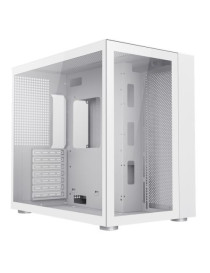 GameMax Infinity Gaming Case w/ Glass Side & Front  ATX  Dual Chamber  No Fans inc.  Mesh Panels  USB-C  Full White