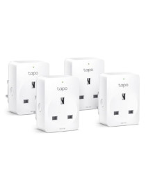 TP-LINK (TAPO P110 4-Pack) Mini Smart Wi-Fi Socket  Remote Access  Scheduling  Away Mode  Voice Control  Energy Monitoring