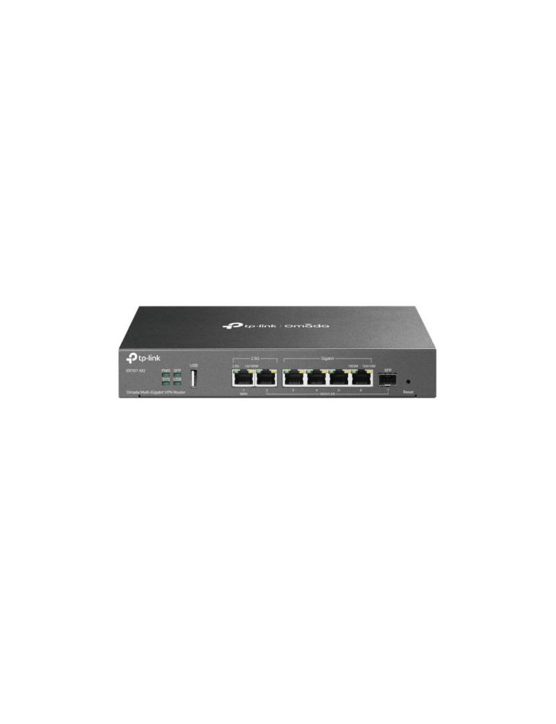 TP-LINK (ER707-M2) Omada Multi-Gigabit VPN Router  Omada SDN  2x 2.5G Ports  Up to 6x WAN  SFP Port  Extensive Security Features