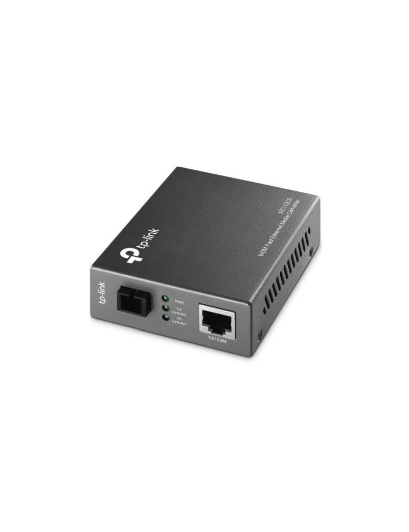 TP-LINK (MC112CS) Single-Mode SC Fiber WDM Media Converter  up to 20km  100B-FX to 100B-TX Copper