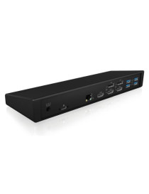 Icy Box (IB-DK2244AC) USB-A/C 14-in-1 Docking Station w/ PD 60W - 1x USB-C  5x USB-A  3x HDMI  2x DP  RJ45  Audio In/Out