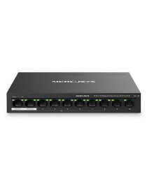 Mercusys (MS110P) 10-Port 10/100Mbps Desktop Switch with 8-Port PoE+  Metal Case