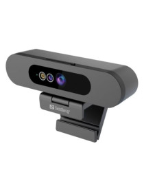 Sandberg Face-ID USB FHD Webcam 2  2MP  Noise Reducing Mic  Face Recognition  Auto Light Correction  Privacy Switch  5 Year Warranty