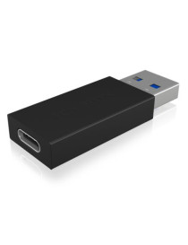 Icy Box USB 3.1 Gen2 Type-A Male to USB Type-C Female Converter Dongle  Black