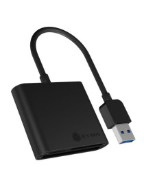Icy Box (IB-CR301-U3) External 3-Port Reader  SD/microSD/CF Cards  USB Powered