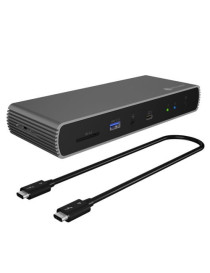 Icy Box (IB-DK8801-TB4) Thunderbolt 4 Type-C 10-in-1 Docking Station w/ PD 96W - 2x TB Type-C  4x USB-A  RJ45  Audio in/out  SD Card Reader