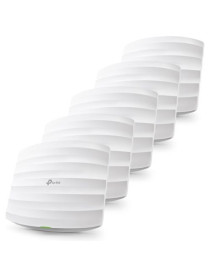 TP-LINK (EAP245) Omada AC1750 (1300+450) Dual Band Wireless Ceiling Mount Access Point  5 Pack  PoE  GB LAN  MU-MIMO  Free Software