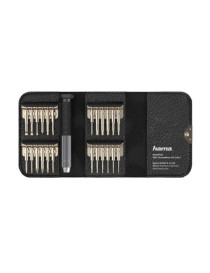 Hama 24-in-1 Mini Screwdriver Set  Resilient Steel  Leather-Look Case