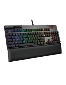 Asus ROG STRIX FLARE II RGB Mechanical Gaming Keyboard w/ PBT Keycaps  USB  ROG NX Red Switches  Detachable Wrist Rest