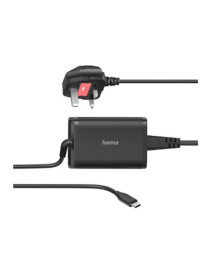 Hama Universal USB-C Notebook PSU  Power Delivery (PD)  5-20V/65W  Auto Select  Hook & Cable Tie
