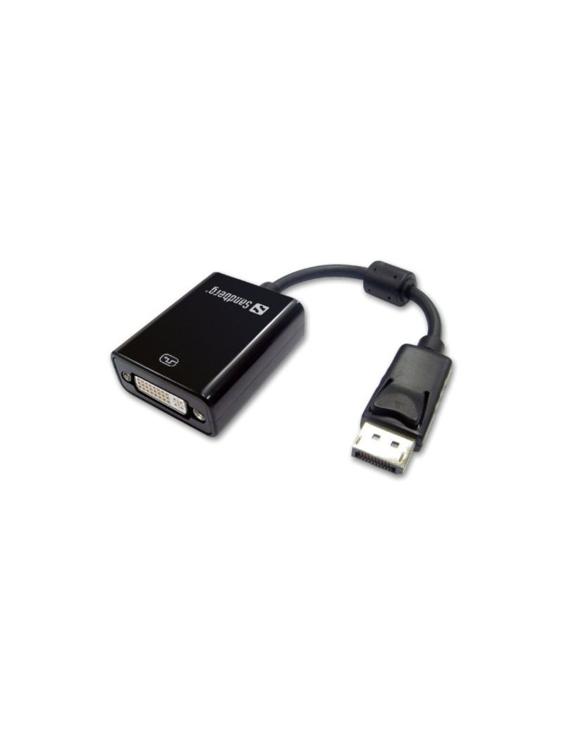 Sandberg DisplayPort Male to DVI-I Female Converter Cable  20cm  5 Year Warranty