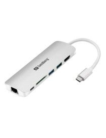 Sandberg USB 3.1 Type-C Dock - HDMI  USB 3.0  USB-C  RJ45  Aluminium  5 Year Warranty