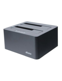 Akasa (DuoDock X3) Dual Bay USB 3.1 Gen1 Type-A Clone Docking Station  2.5“/3.5“ SATA