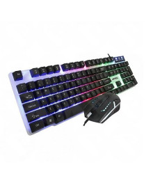 Jedel GK100 RGB Gaming Desktop Kit  Backlit Membrane RGB Keyboard & 800-1600 DPI LED Mouse  White