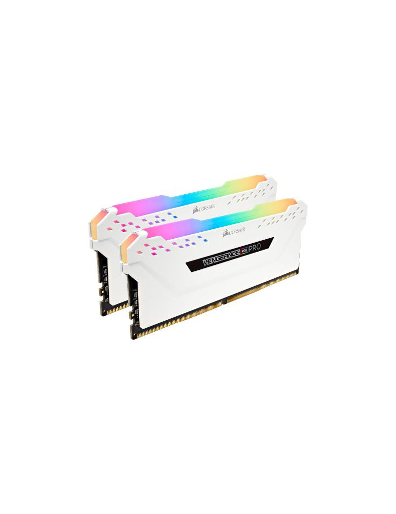 Corsair Vengeance RGB Pro 16GB Kit (2 x 8GB)  DDR4  3200MHz (PC4-25600)  CL16  XMP 2.0  White