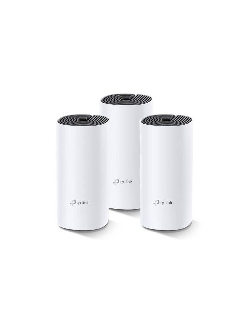 TP-LINK (DECO M4) Whole-Home Mesh Wi-Fi System  3 Pack  Dual Band AC1200  MU-MIMO  2 x LAN on each Unit