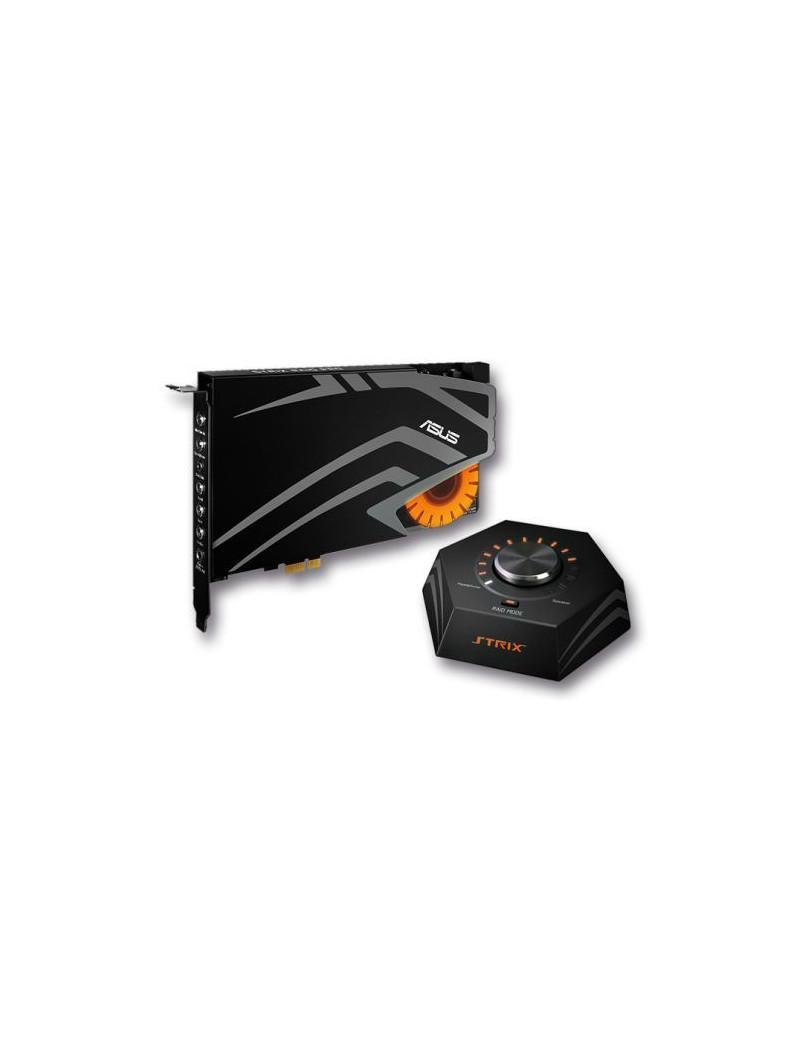 Asus STRIX RAID DLX Gaming Soundcard  PCIe  7.1  Audiophile-Grade DAC  124dB SNR  Raid Mode & Control Box