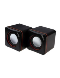 Jedel 2.0 Mini Stereo Speakers  3W x2  Black