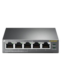TP-LINK  (TL-SG1005P) 5-Port Gigabit Unmanaged Desktop Switch  4 Port PoE+  Steel Case