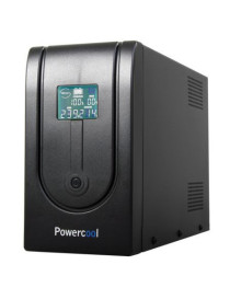 Powercool 1500VA Smart UPS  900W  LCD Display  3 x UK Plug  2 x RJ45  3 x IEC  USB