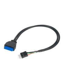 Akasa USB 3.0 to USB 2.0 Adapter Cable  USB 3.0 19-pin male to USB 2.0 internal 9-pin  30cm