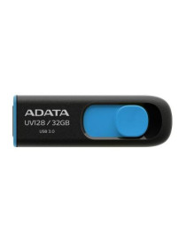 ADATA 32GB UV128 USB 3.0 Memory Pen  Retractable  Capless  Black & Blue