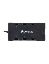 Corsair 6-port RGB LED Hub for Corsair RGB Fans  6x 4-pin Connectors  Power via SATA