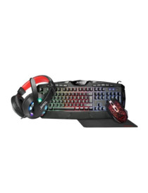 Jedel CP-04 Knights Templar Elite 4-in-1 Gaming Kit - Backlit RGB Keyboard  1000 DPI RGB Mouse  40mm Driver RGB Headset  XL Mouse Mat