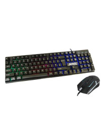 Jedel GK100 RGB Gaming Desktop Kit  Backlit Membrane RGB Keyboard & 800-1600 DPI LED Mouse  Black