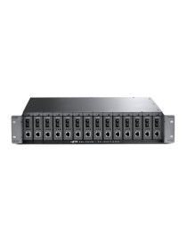 TP-LINK (TL-FC1420) 14-Slot Rackmount Chassis for TP-Link Media Convertors  Redundant PSU Option  Hot-Swappable
