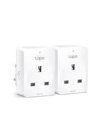 TP-LINK (TAPO P100 2-Pack) Mini Smart Wi-Fi Socket  Remote Access  Scheduling  Away Mode  Voice Control